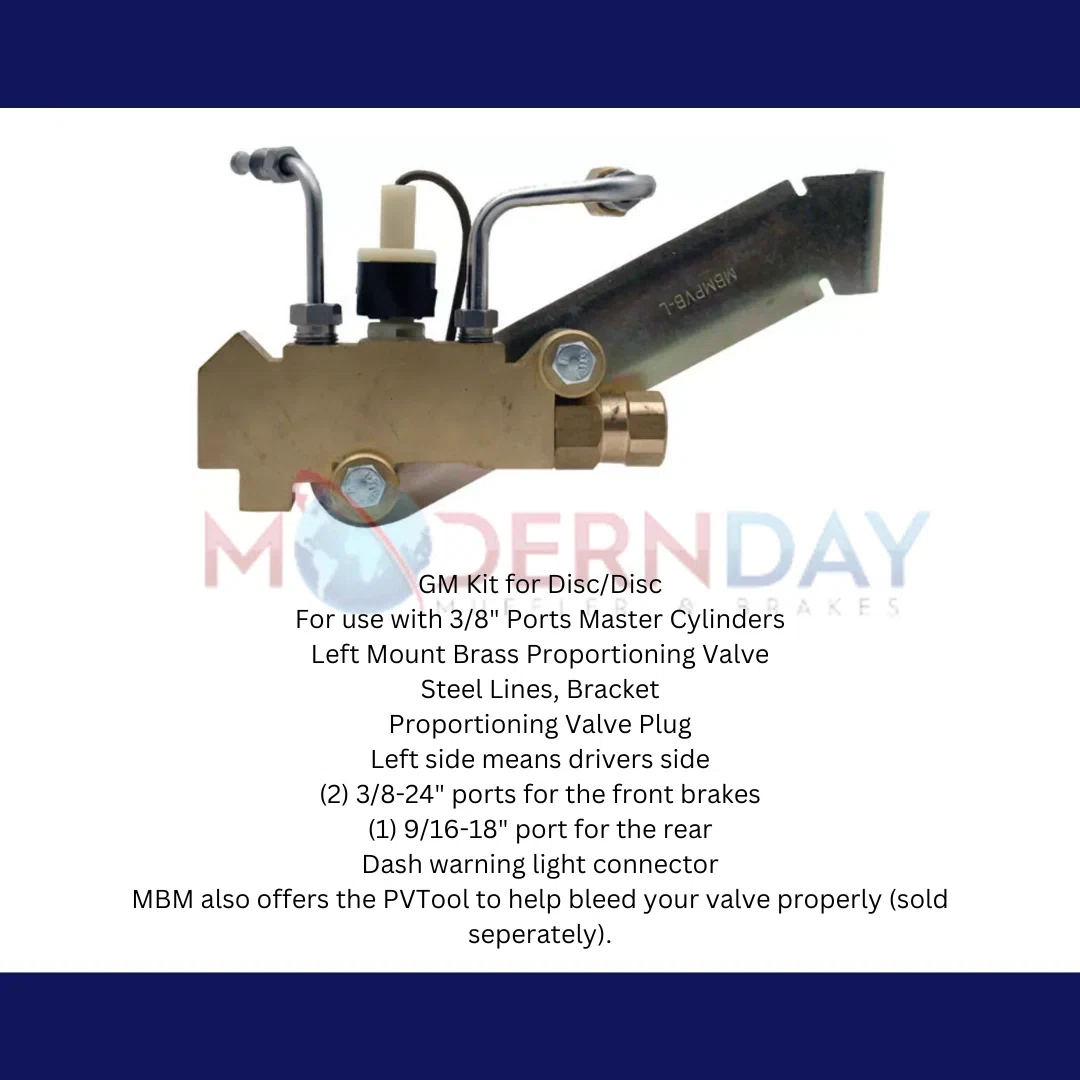 GM Left Side Prop Valve Kit. Disc_Disc - Brass PV4K-2